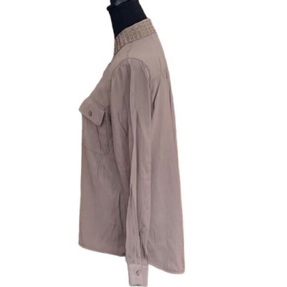 New with tags Sans Souci button front shirt with collar embellishment size S - Picture 5 of 6